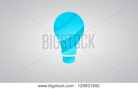 lamp bulb light graphic flat business sign