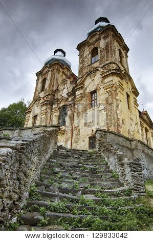 Ruins of the Church of the Visitation - Skoky village, Czech republic