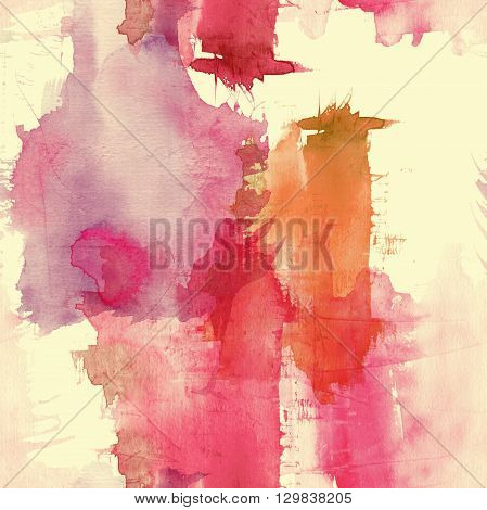 Watercolor spots seamless pattern. Suitable for printing on fabric paper overwrap. Abstract background for greeting cards.