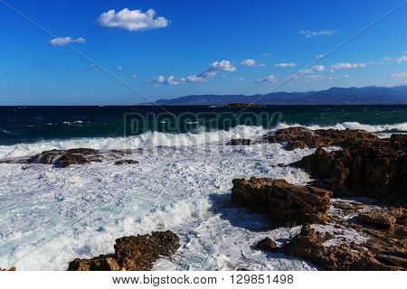 Beautiful sea shore in Cyprus