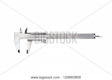 Vernier Metal Sliding Caliper Isolated On White Background