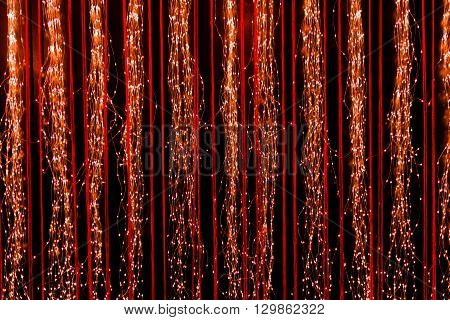 Abstract Of Hanging Fairy Lights
