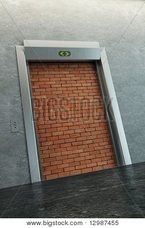 Kilitlenme ile modern Asansör