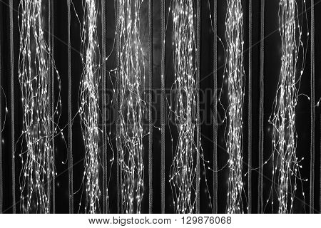 Abstract Of Hanging Fairy Lights