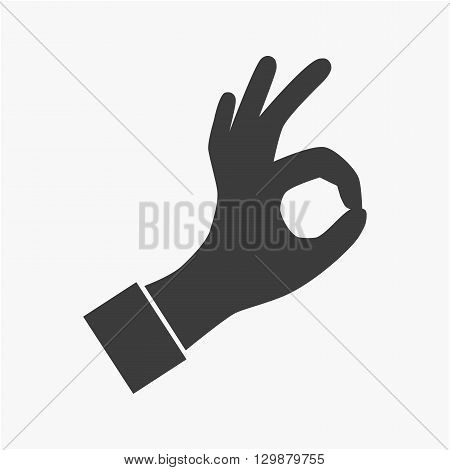 The OK icon. Okay symbol. Flat Vector illustration