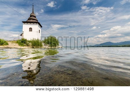 Gothic Church Havranok At Lake Liptovska Mara, Slovakia