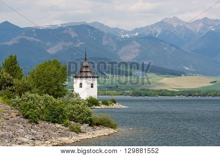 Gothic Church Havranok At Lake Liptovska Mara, Slovakia
