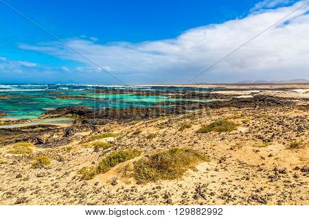 Rocky Coastline With Turquoise Lagoons - El Cotillo Fuerteventura Canary Islands Spain