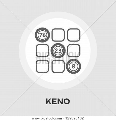 Keno icon vector. Flat icon isolated on the white background. Editable EPS file. Vector illustration.