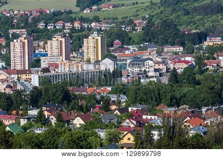 Overlook Of The City Of Ruzomberok In Slovakia