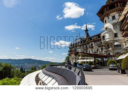 View To The Luxury Grand Hotel Dolder