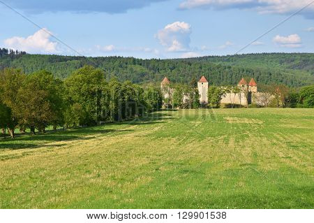 Beautiful Gothic Castle Veveri. The City Of Brno At The Brno Dam. South Moravia - Czech Republic - C