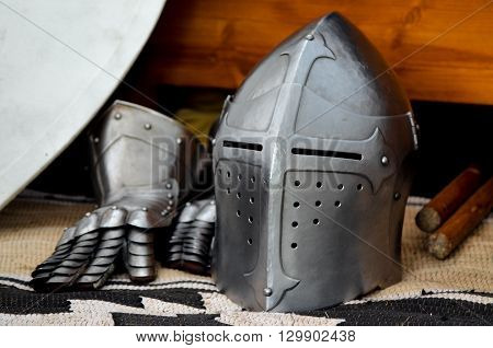 Knight's helmet medieval battle tournament history helm
