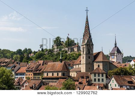 Exterior View From Wettingen Side To The Old Town Part Of The City Of Baden