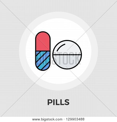 Contraceptive pills icon vector. Flat icon isolated on the white background. Editable EPS file. Vector illustration.