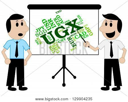 Ugx Currency Means Uganda Shilling And Banknote