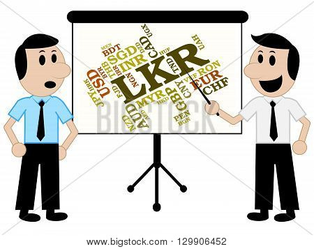 Lkr Currency Represents Sri Lanka Rupees And Coinage