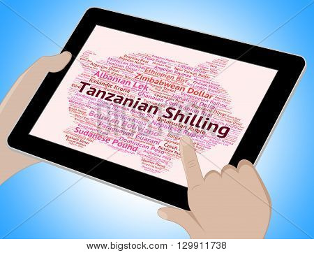 Tanzanian Shilling Indicates Foreign Currency And Coinage