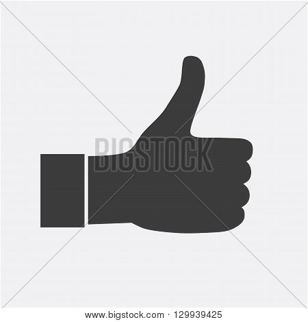 Thumbs up icon. Vector like icon. Social network vector icon for app, web site.