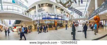 People At Departure Hall In The Airport Bremen