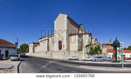 Santarem, Portugal. September 9, 2015: Sao Francisco Convent in the city of Santarem, Portugal. 13th century Mendicant Gothic Architecture. Franciscan Religious Order.