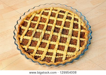pie with jam of rose petals sweet dessert