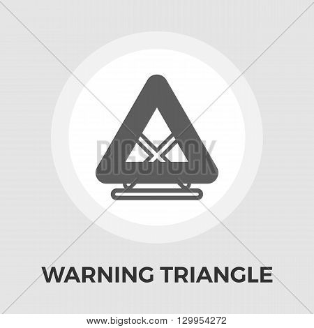 Warning triangle icon vector. Flat icon isolated on the white background. Editable EPS file. Vector illustration.
