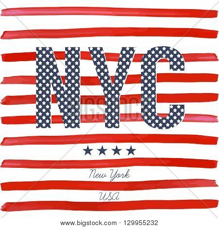 T-shirt Typography Design, Nyc Printing Graphics, Typographic  Vector Illustration, New York Graphic