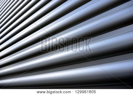 Metal wall of newly bult industrial unit