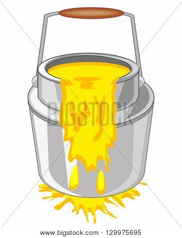 Capacity with honey on white background is insulated