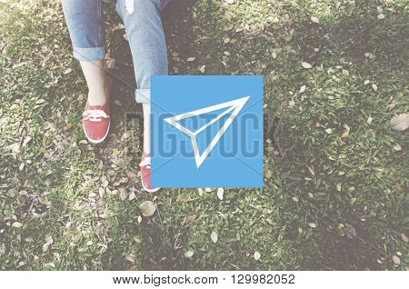Paper Airplane Rocket Launce Growth Success Startup Concept