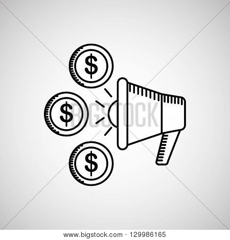 message with megafono design, vector illustration eps10 graphic