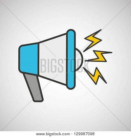 message with megafono design, vector illustration eps10 graphic
