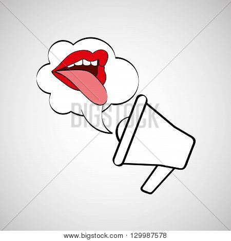 message with megafono design, vector illustration eps10 graphic