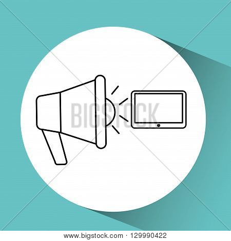 message with megafono design, vector illustration eps10 graphic