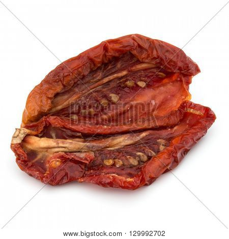 Dried tomato isolated on white background cutout