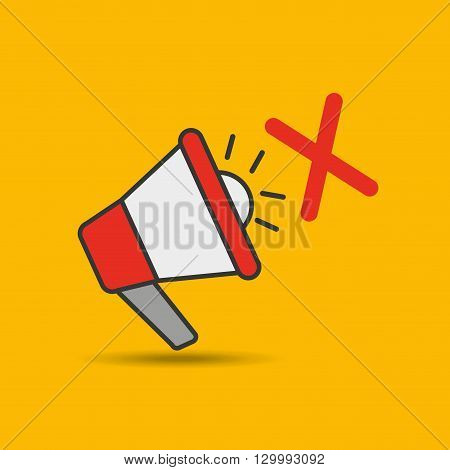 message with megafono design, vector illustration eps10 graphic