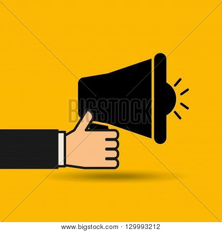 message with megafono design, vector illustration eps10 graphic