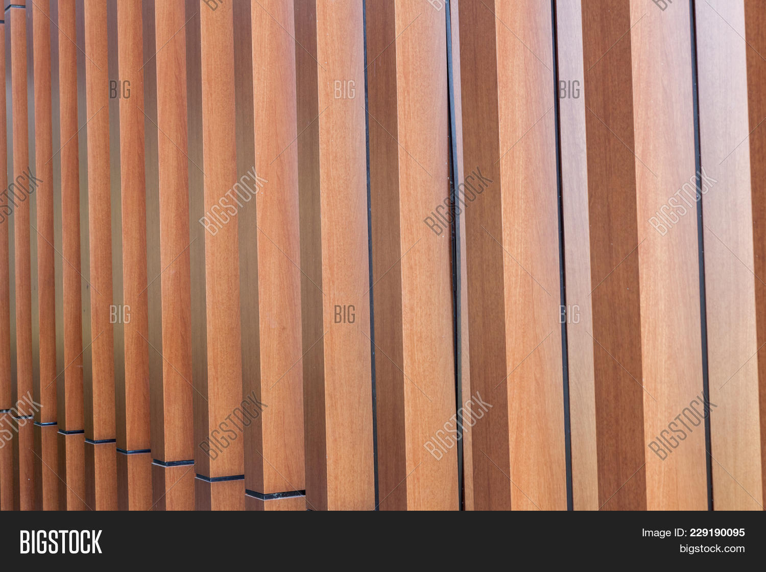 Wood battens slat of the modern building