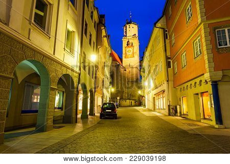 St. Martin Parish Church In Memmingen City Centre. Memmingen Is A Old Town In Swabia In Bavaria, Ger