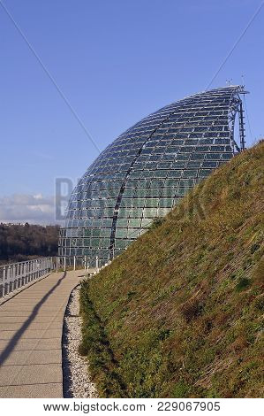Boulogne-billancourt, France - December 28, 2017: The Seine Musical Is A Set Of Buildings Devoted To