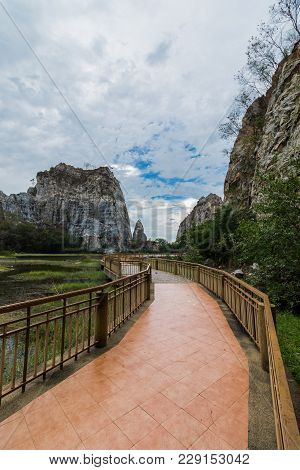 Reservoir In Khao Gnu Rock Park