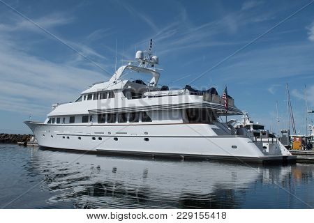 Megayacht At The Dock At Shilshole Marina