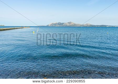 Mediterranean seaside on the island of Ibiza in Spain, holiday and summer scene