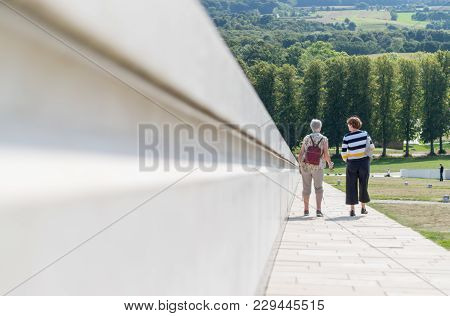 Moesgaard Museum, Denmark -  September 15, 2016: Unidentified Women At The Moesgaard Museum In Denma