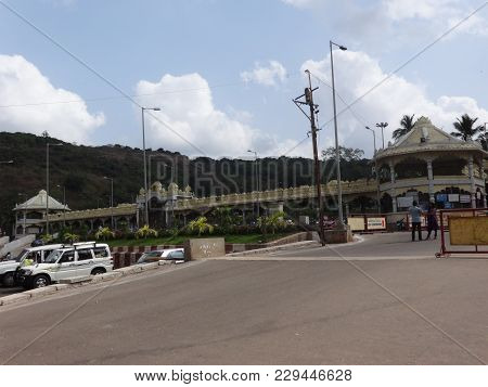 This Is The Snap Side View Of Temple Known As Sheemanchalam Temple Located At A Hills Top Of  Visakh