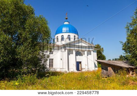 Orthodox Church Of St. Catherine The Great Martyr In Rovnoe, Novgorod Region, Russia