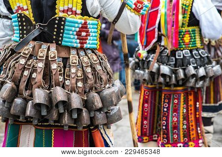 Kukeri, Mummers Perform Rituals With Costumes And Big Bells, Intended To Scare Away Evil Spirits Dur