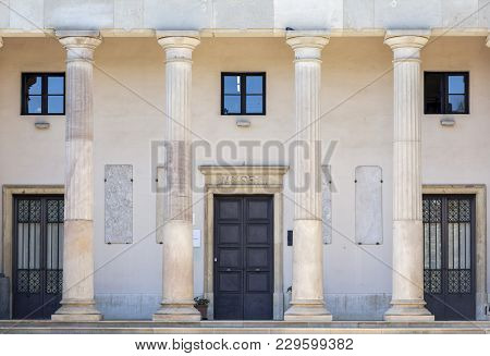 Barcelona,spain-october 13,2014: Architecture, Classic Style, Facade, Geological Museum,museu Martor