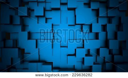 Abstract Cubes Move, 3d Animation. Seamless Looping Abstract Cubes Background. Cubes Are Composed In